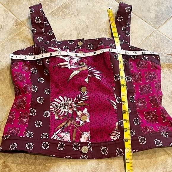🆕 WHBM floral animal print strappy button down camisole tank top p… - Picture 4 of 10